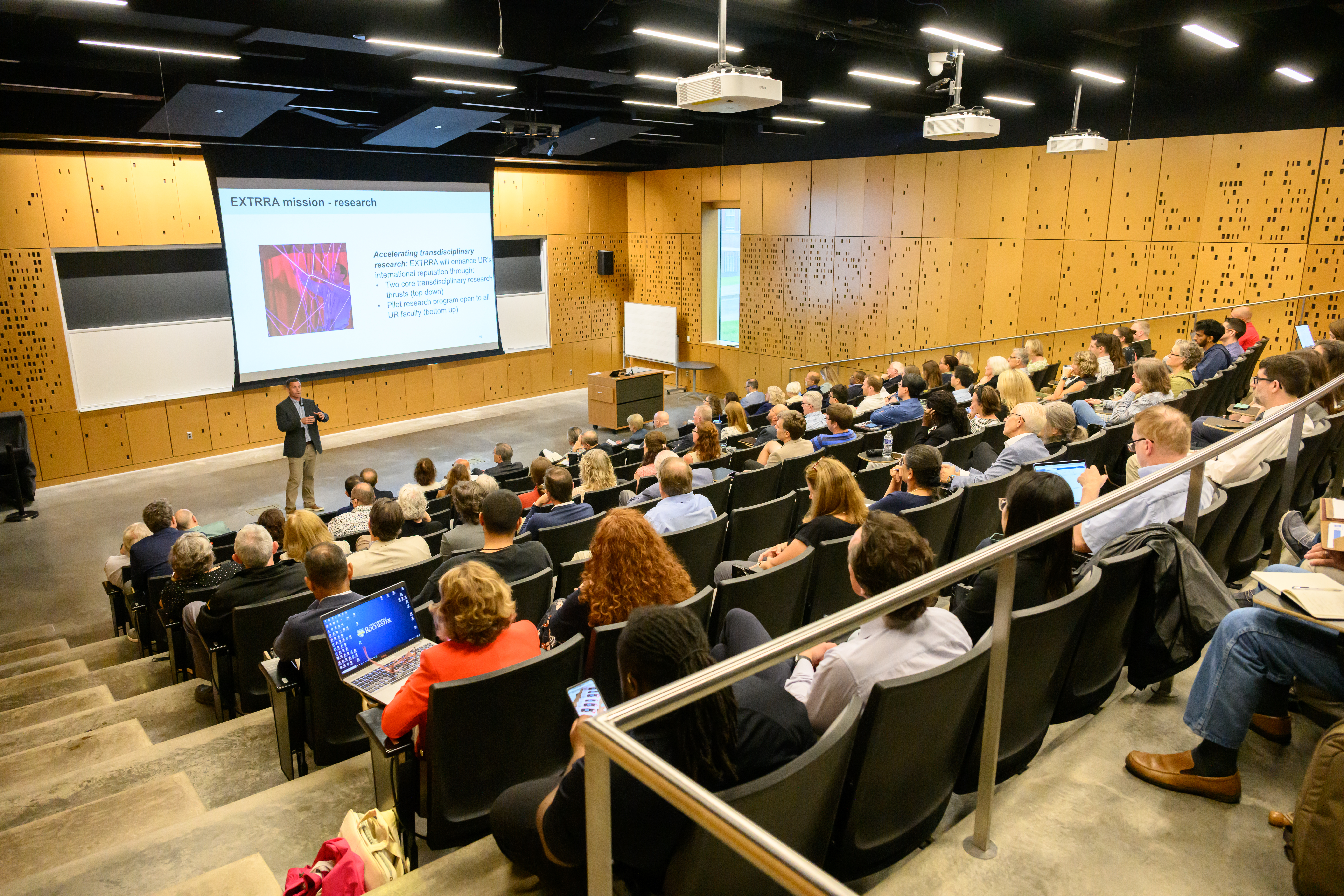 EXTRRA presentation and audience.