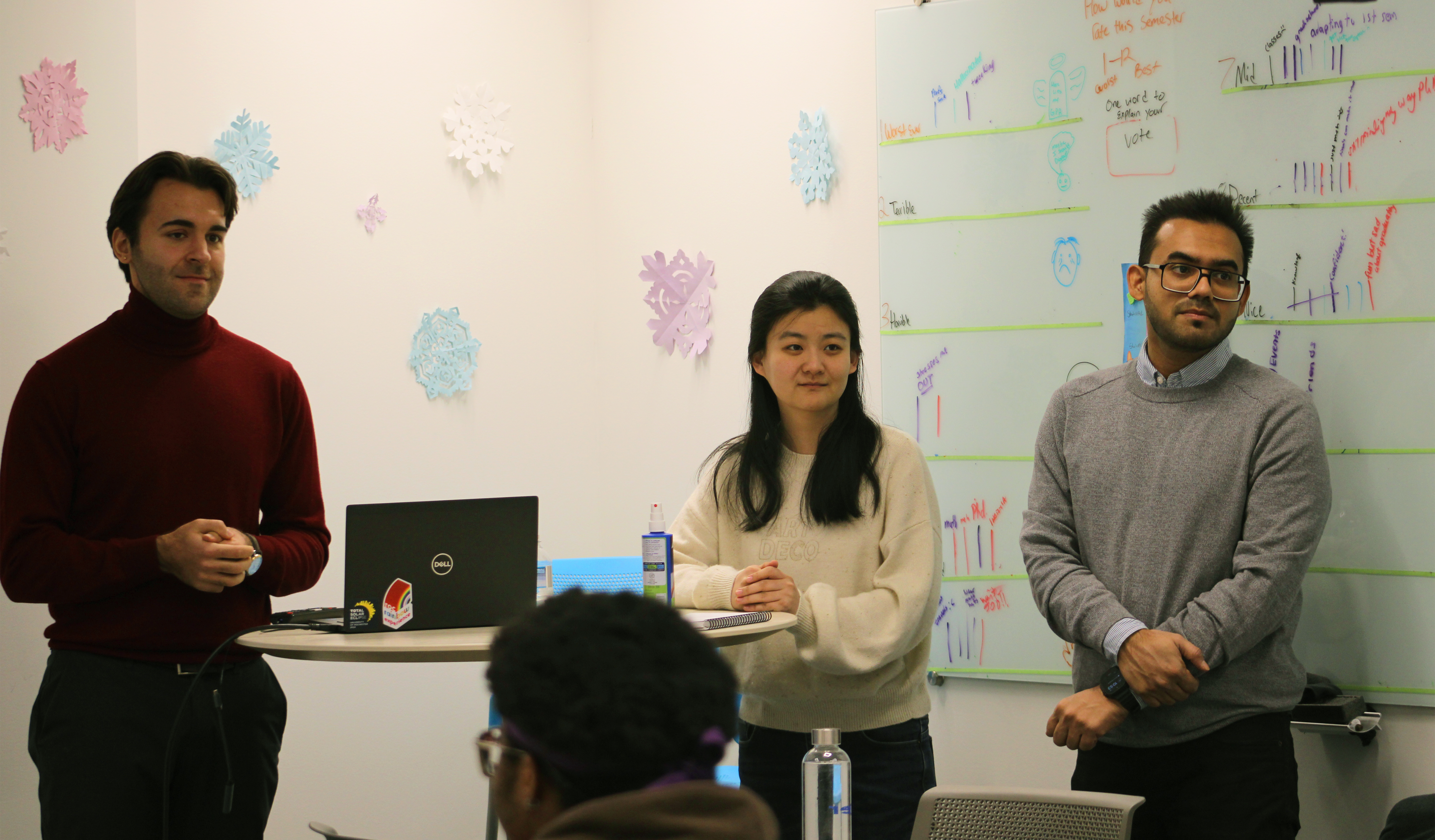 Three presenters teaching about VR.